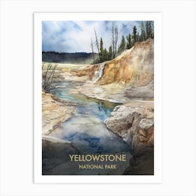 Yellowstone Park Watercolour 2 Art Print