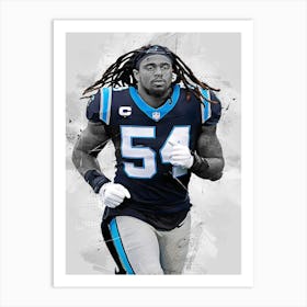 Shaq Thompson Carolina Panthers Art Print