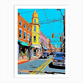 Port Townsend Retro Pop Art 14 Art Print