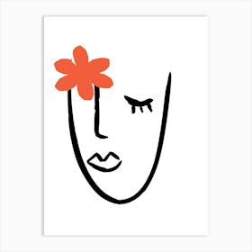 Face With Flower 1 Affiche