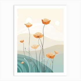 Poppies — Stock Vector Art Print