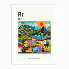 Kids Travel Alphabet  Rio 2 Art Print