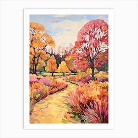 Autumn Gardens Painting Longwood Gardens Usa 3 Art Print