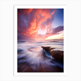 Sunset At The Beach 3 Art Print