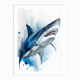Basking Shark Watercolour Art Print