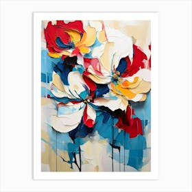 Abstract Flowers 4 Art Print