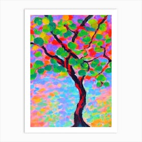 Chinese Elm tree Abstract Block Colour Art Print
