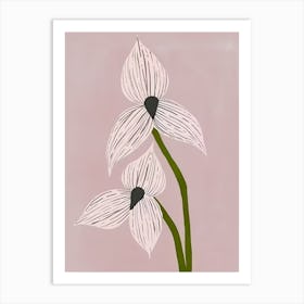 Two Pink Flowers 1 Art Print