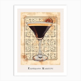 Espresso Martini Tile Poster Art Print