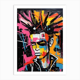 Punk In The Black Jacket Art Print