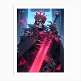 Skeleton Knight Anime Art Print