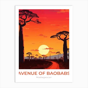 Madagascar Avenue Of Baobabs Travel Art Print