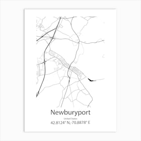 Newburyport,United States Minimalist Map Affiche