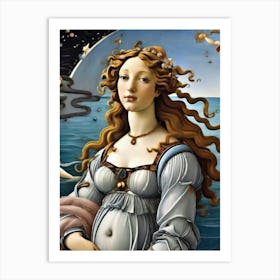 Study Of Birth Of Venus Art Print