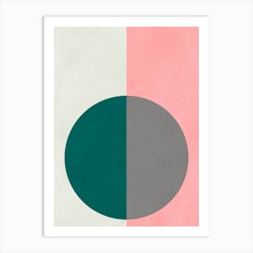 Modern circles and rectangles 3 Art Print