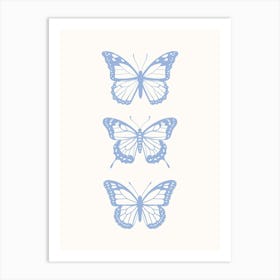 Butterflies Blue Poster 1 Art Print