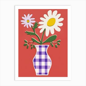 Wild Flowers White Tones In Vase 3 Art Print