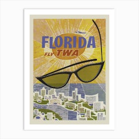 Fly Twa Florida David Klein 1960 Art Print
