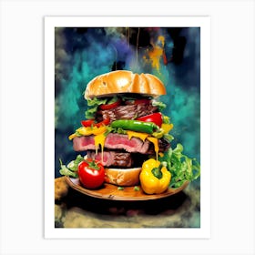 Burger Painting 2 Art Print