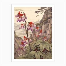 Katakuri Dogtooth Violet 3 Japanese Botanical Illustration Art Print