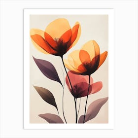 Abstract Flowers 26 Art Print