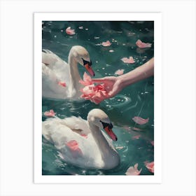 Swans 1 Art Print