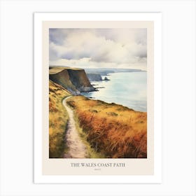 The Wales Coast Path Uk Trail Poster Art Print