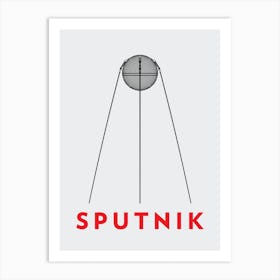 Space Serie Sputnik Art Print
