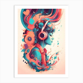 Music Girl Art Print