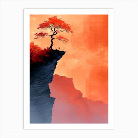 Tree On The Cliff Art Print