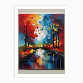 Autumn Landscape Painting 3 Art Print