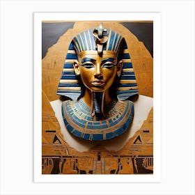 Pharaoh Mask Art Print