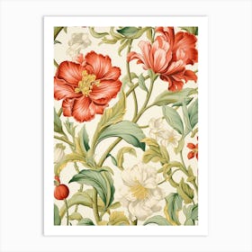 Floral Wallpaper 176 Art Print