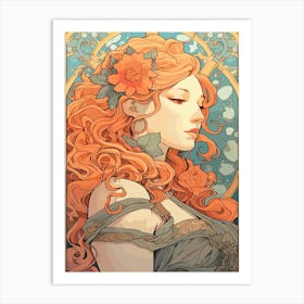 Aphrodite Art Nouveau 4 Art Print