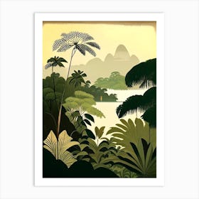 Maluku Islands Indonesia Rousseau Inspired Tropical Destination Art Print