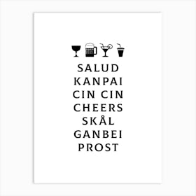 Cheers International Bar Art Print