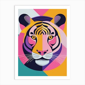 Graphic Tiger Portrait Art Print