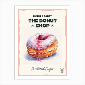 Powdered Sugar Donut The Donut Shop 0 Art Print