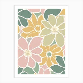 Queen Anne’s Lace Pastel Floral 2 Flower Art Print