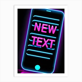 Smartphone: New Text Message Art Print