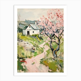 Cottage In The Countryside Painting 13 Art Print