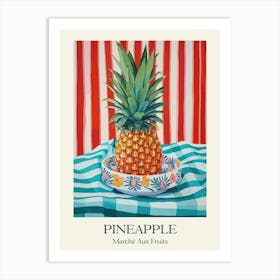 Marche Aux Fruits Pineapple Fruit Summer Illustration 2 Art Print