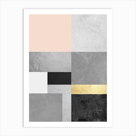 Geometric textures composition 10 Art Print