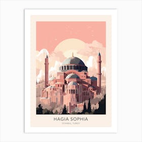 Hagia Sophia Istanbul Turkey Travel Poster Art Print