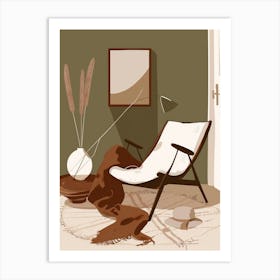 Illustration Of A Living Room 1 Art Print