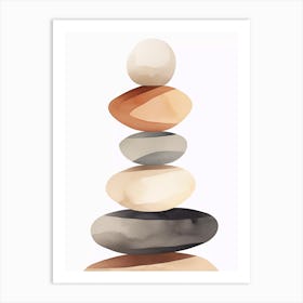 Balancing Stones Art Print