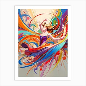 Colorful Dancer 2 Art Print