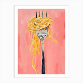 Fork And Spaghetti Canvas Print 1 Art Print