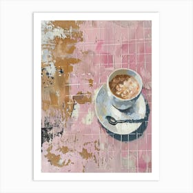 Pink Breakfast Food Porridge 1 Art Print