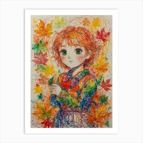 Autumn Girl 1 Art Print